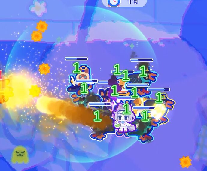 トロイメライの月明りの戦闘画面。回復要素もある